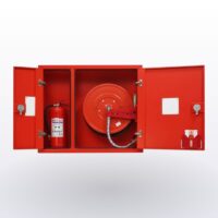Two cabin firebox + hose reel and fire extinguishing